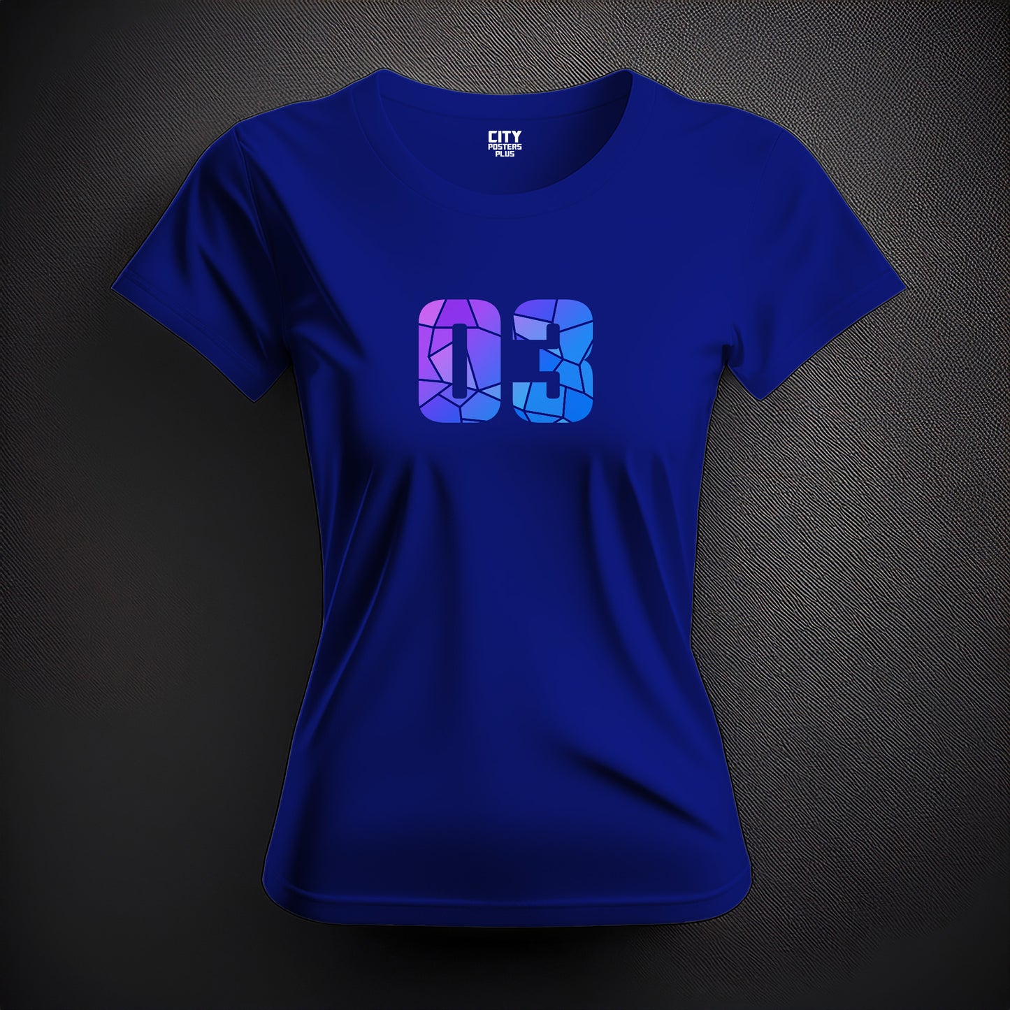 03 Number Women T-Shirt (Royal Blue)
