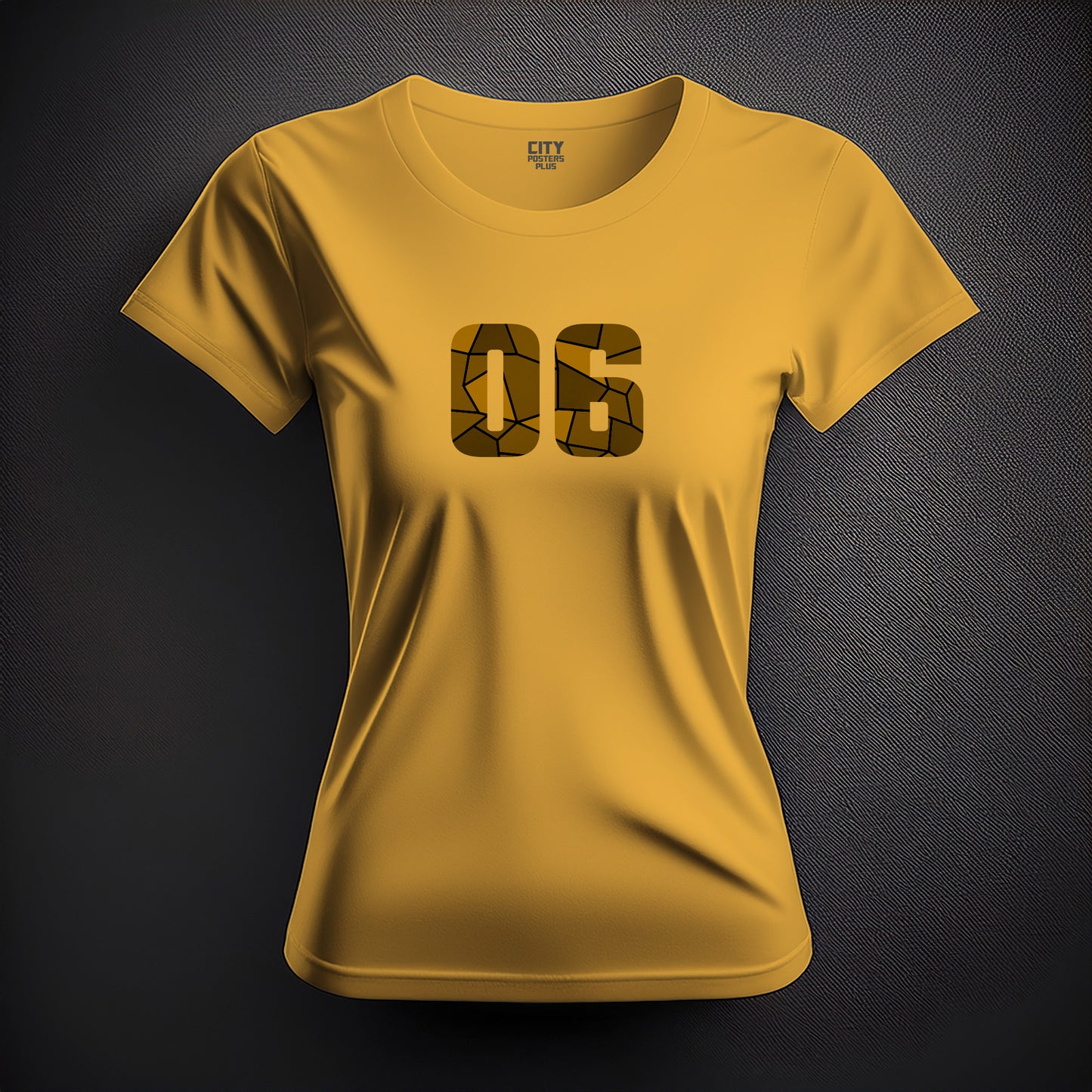 06 Number Women T-Shirt (Golden Yellow)