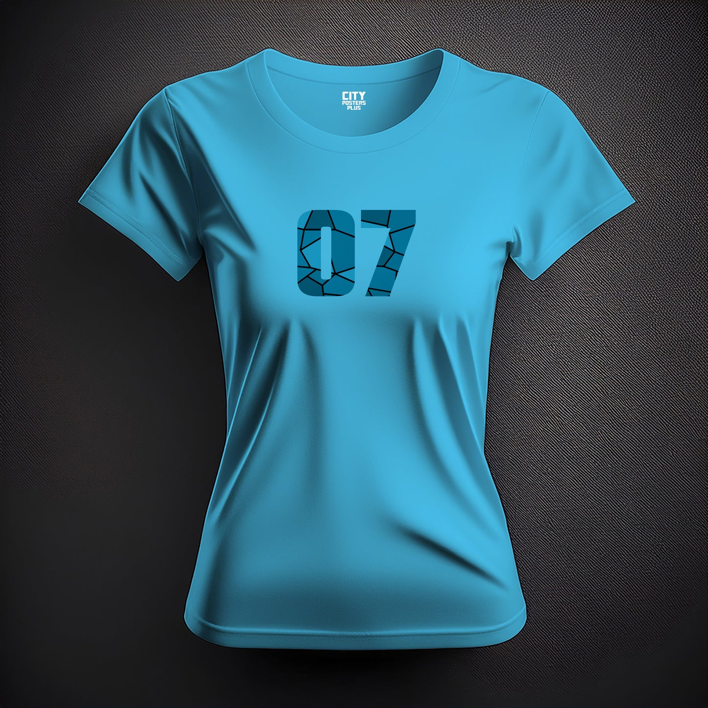 07 Number Women T-Shirt (Sky Blue)