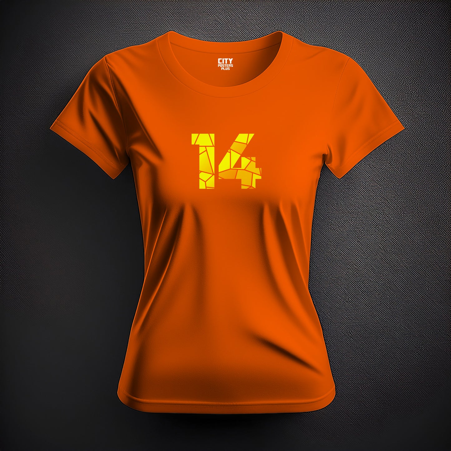 14 Number Women T-Shirt (Orange)