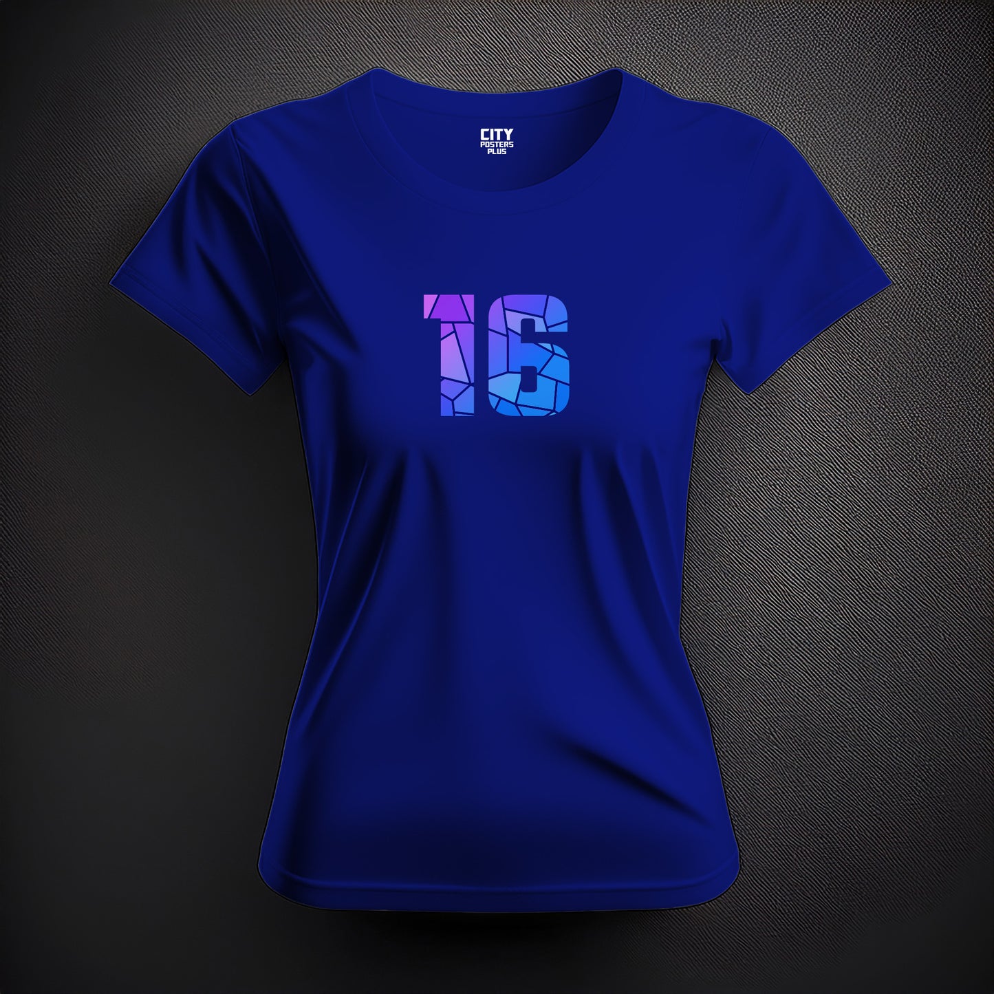16 Number Women T-Shirt (Royal Blue)