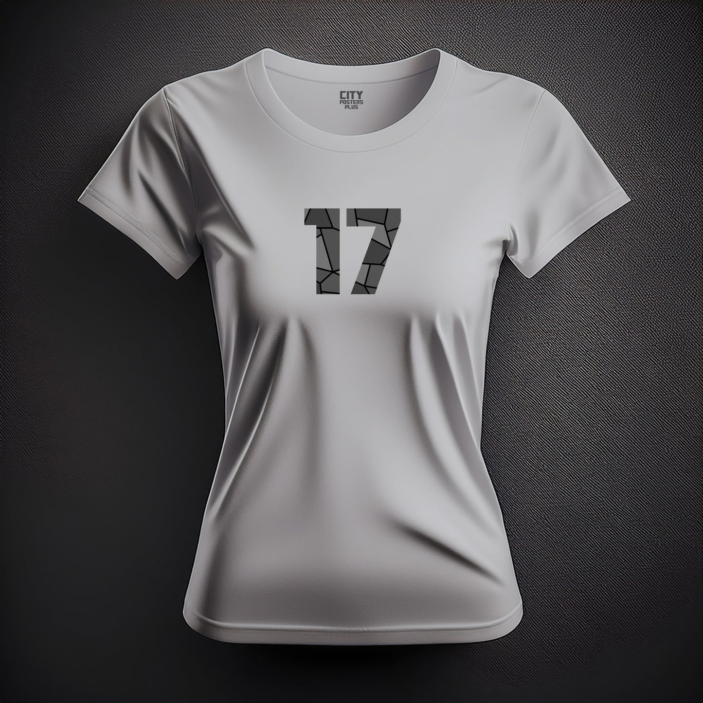 17 Number Women T-Shirt (Melange Grey)