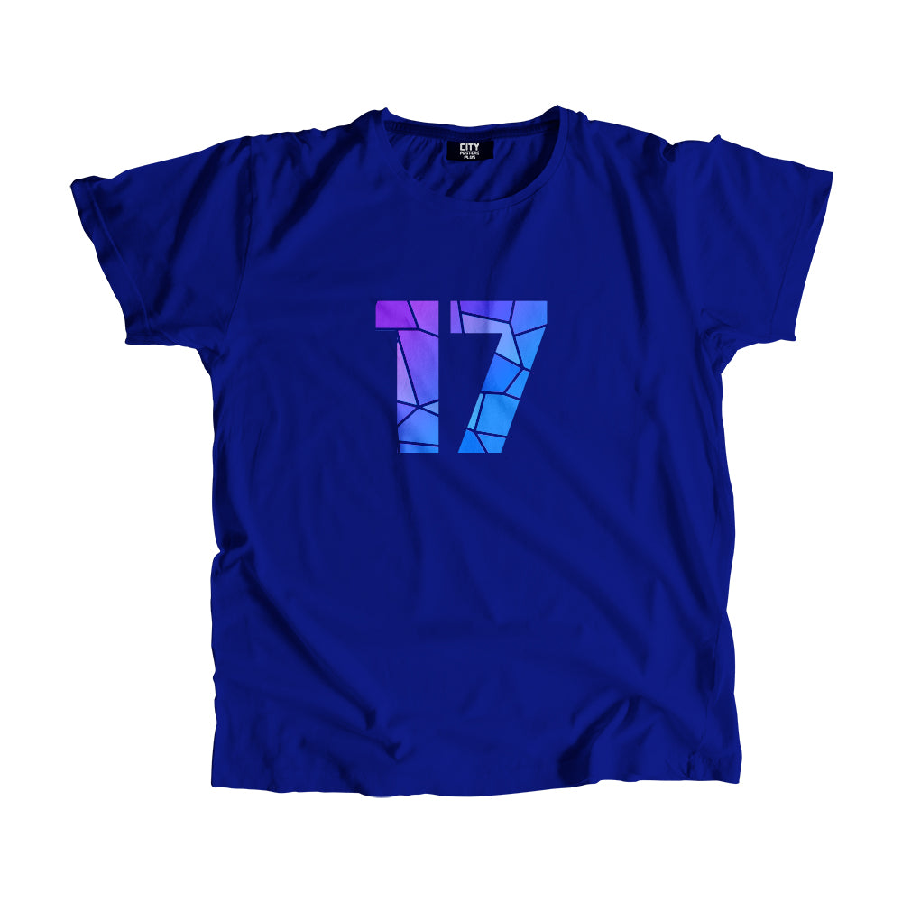 17 Number Men Unisex T-Shirt (Royal Blue)