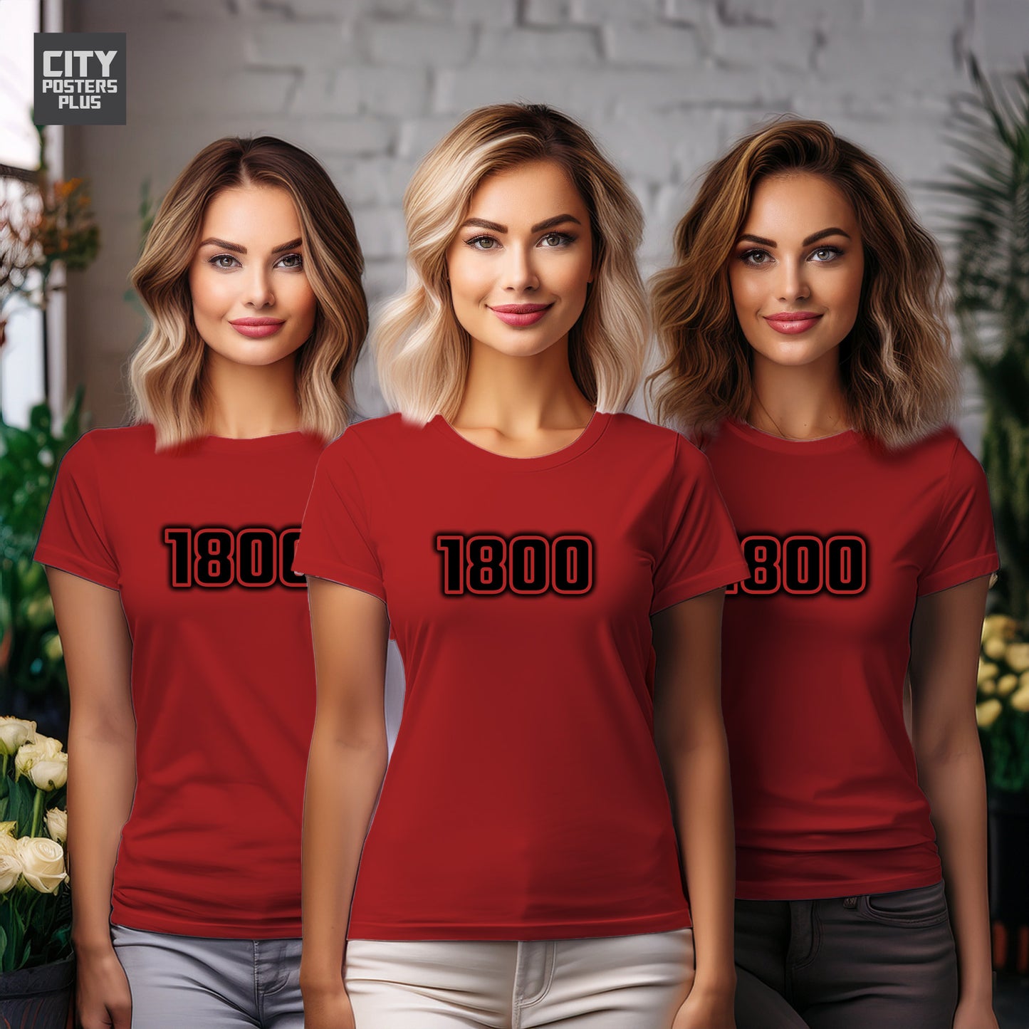 1800 Year Women T-Shirt (Red)