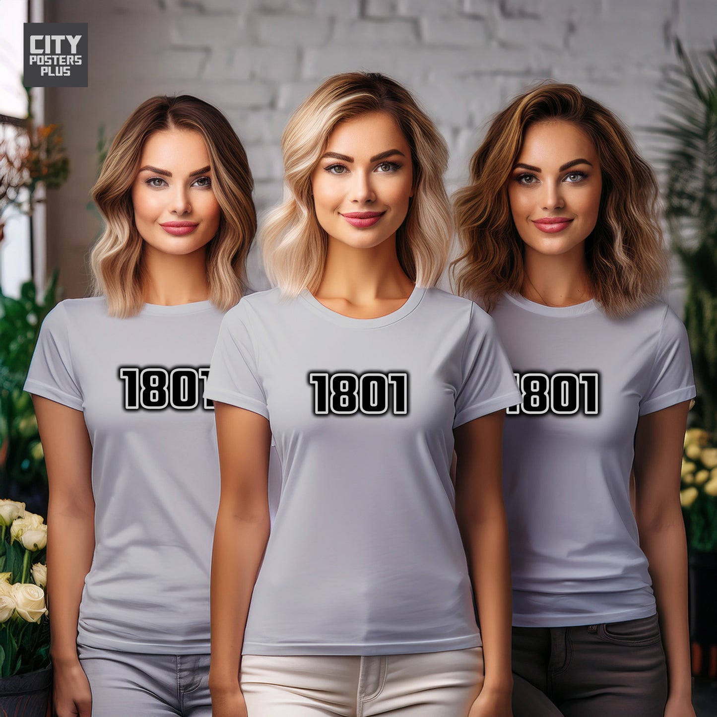 1801 Year Women T-Shirt (Melange Grey)