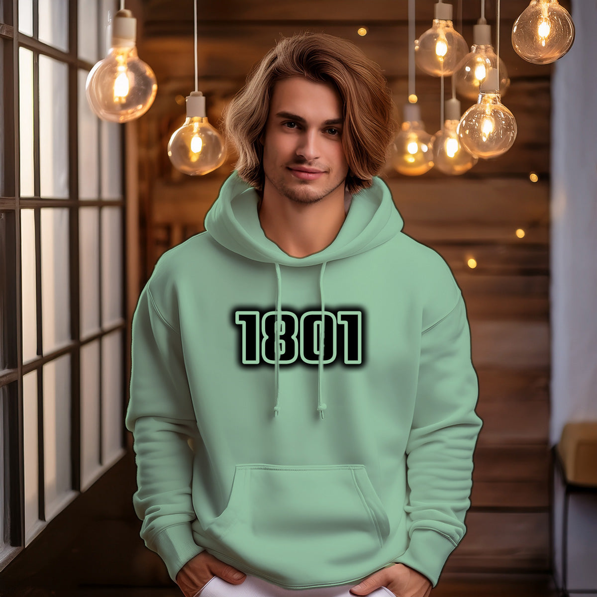 1801 Year Men Unisex Hoodie (Mint Green)