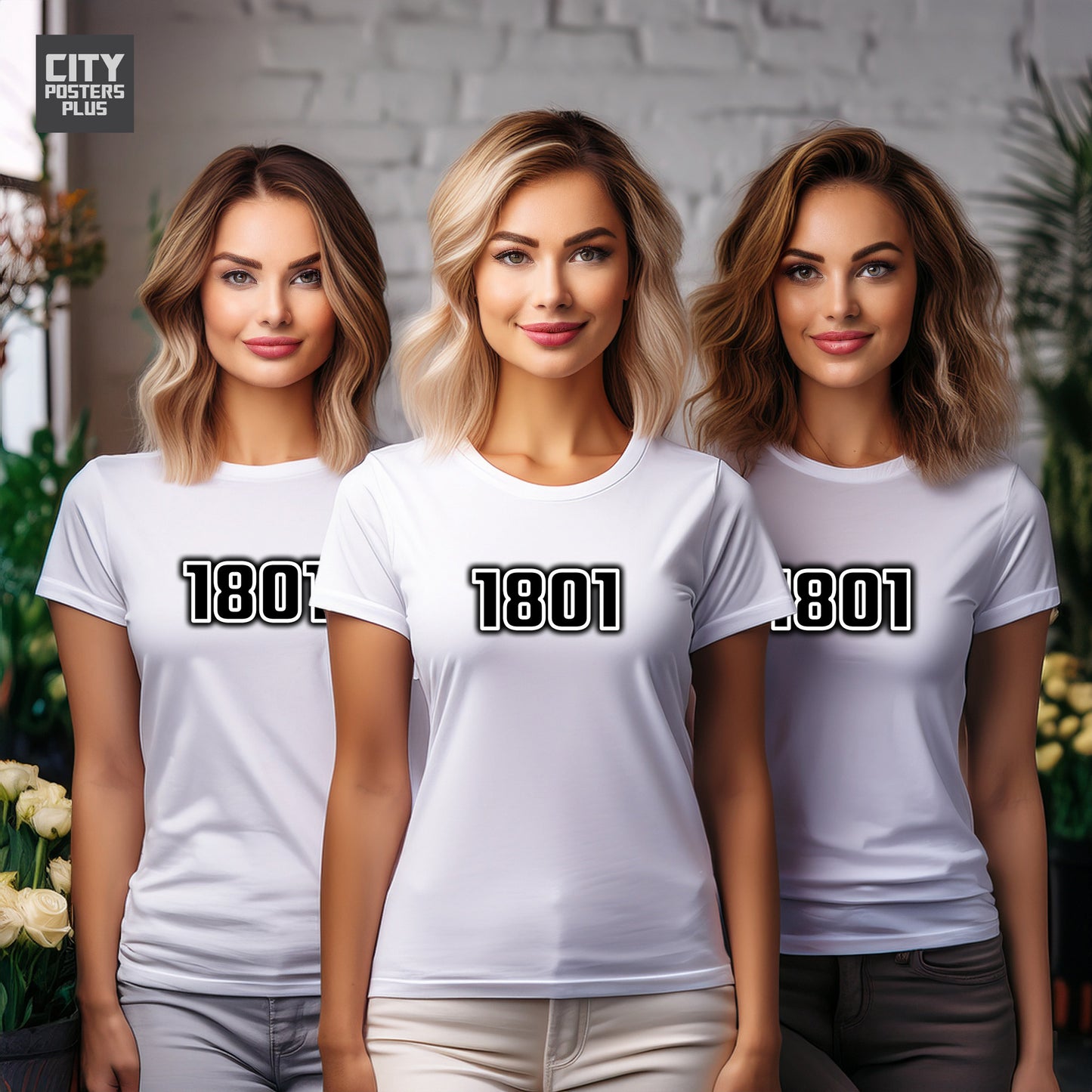 1801 Year Women T-Shirt (White)