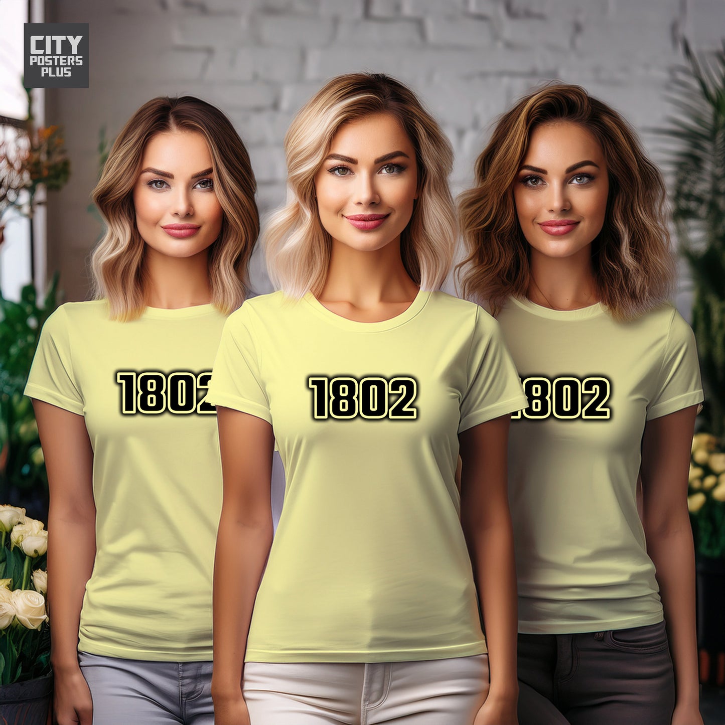 1802 Year Women T-Shirt (Butter Yellow)