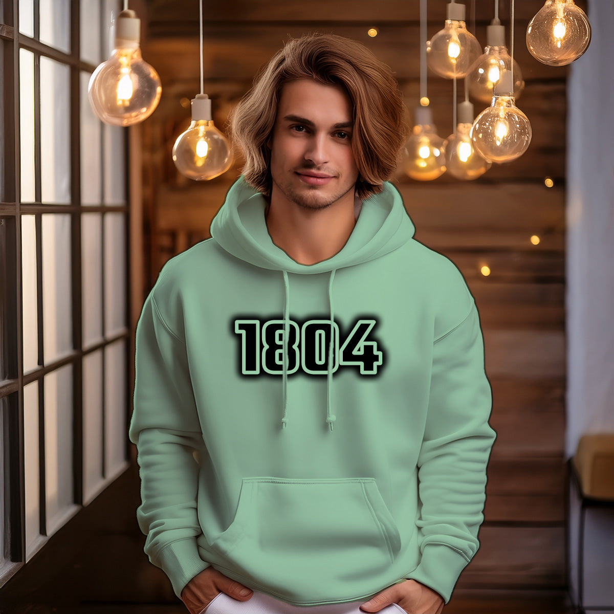 1804 Year Men Unisex Hoodie (Mint Green)
