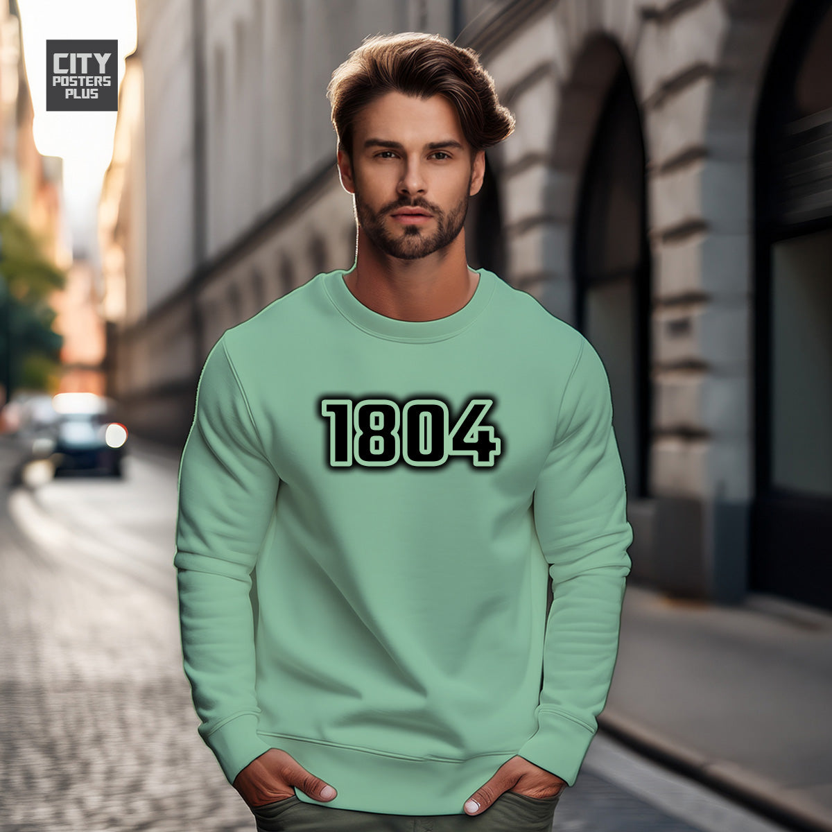 1804 Year Men Unisex Sweatshirt (Mint Green)