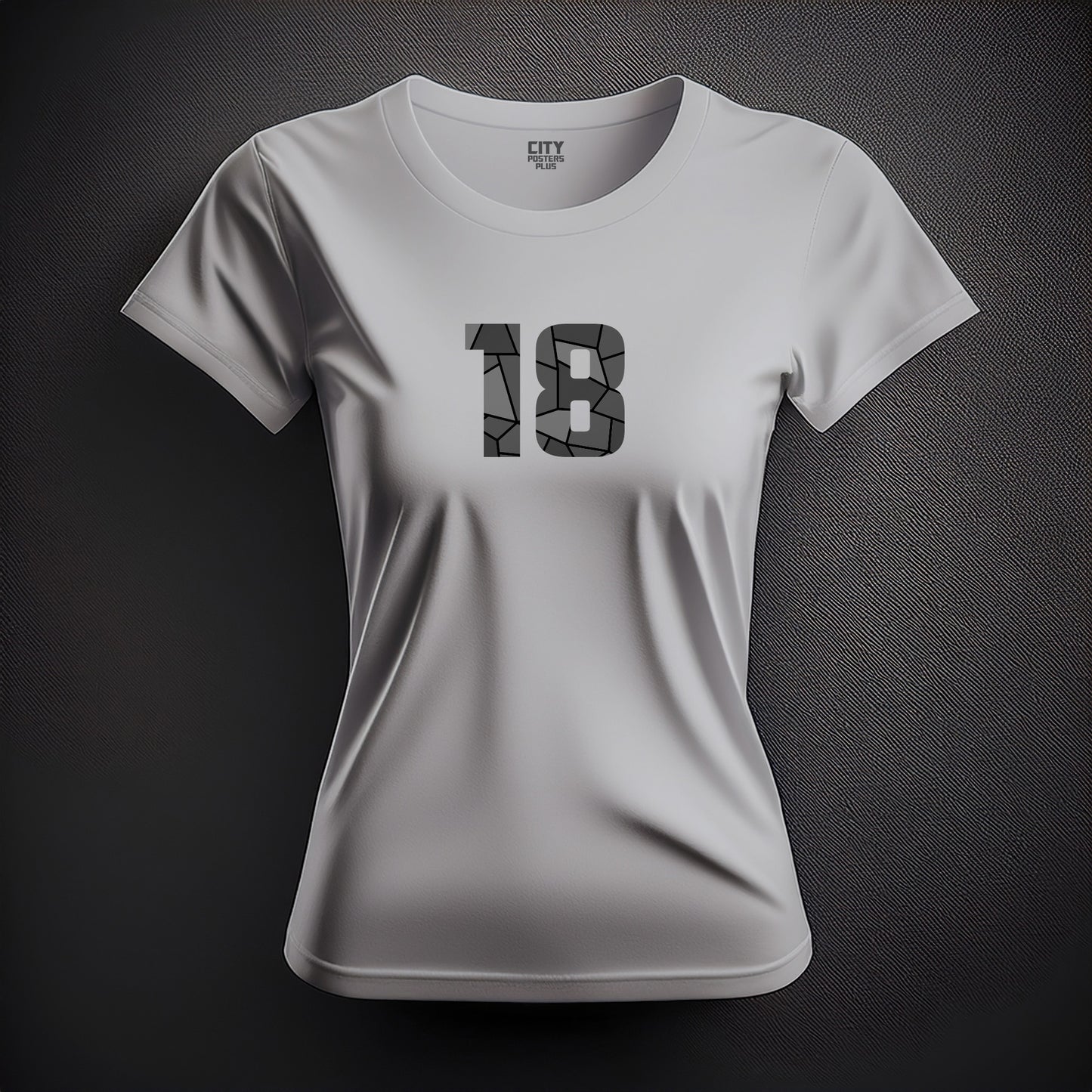 18 Number Women T-Shirt (Melange Grey)
