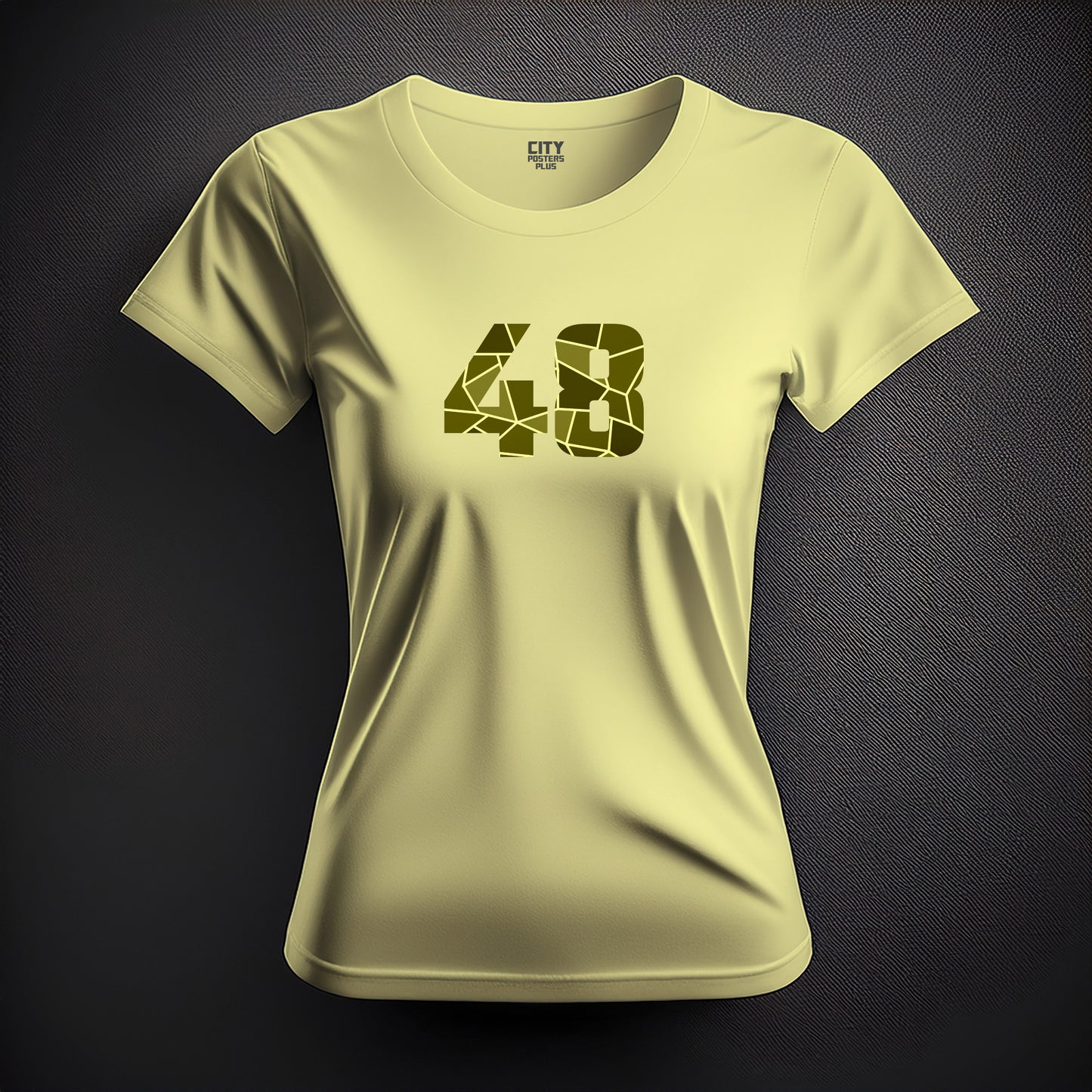 48 Number Women T-Shirt (Butter Yellow)