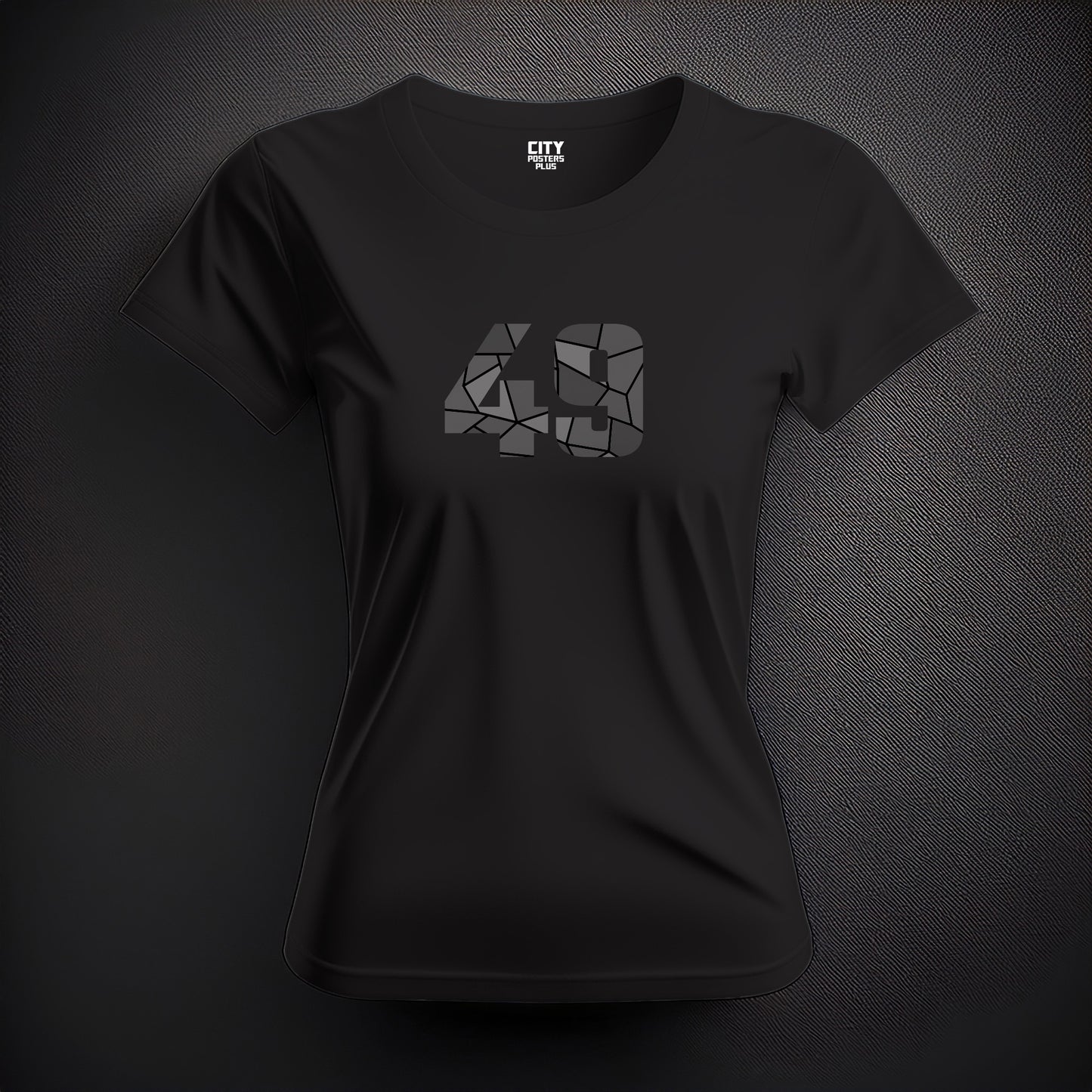 49 Number Women T-Shirt (Black)