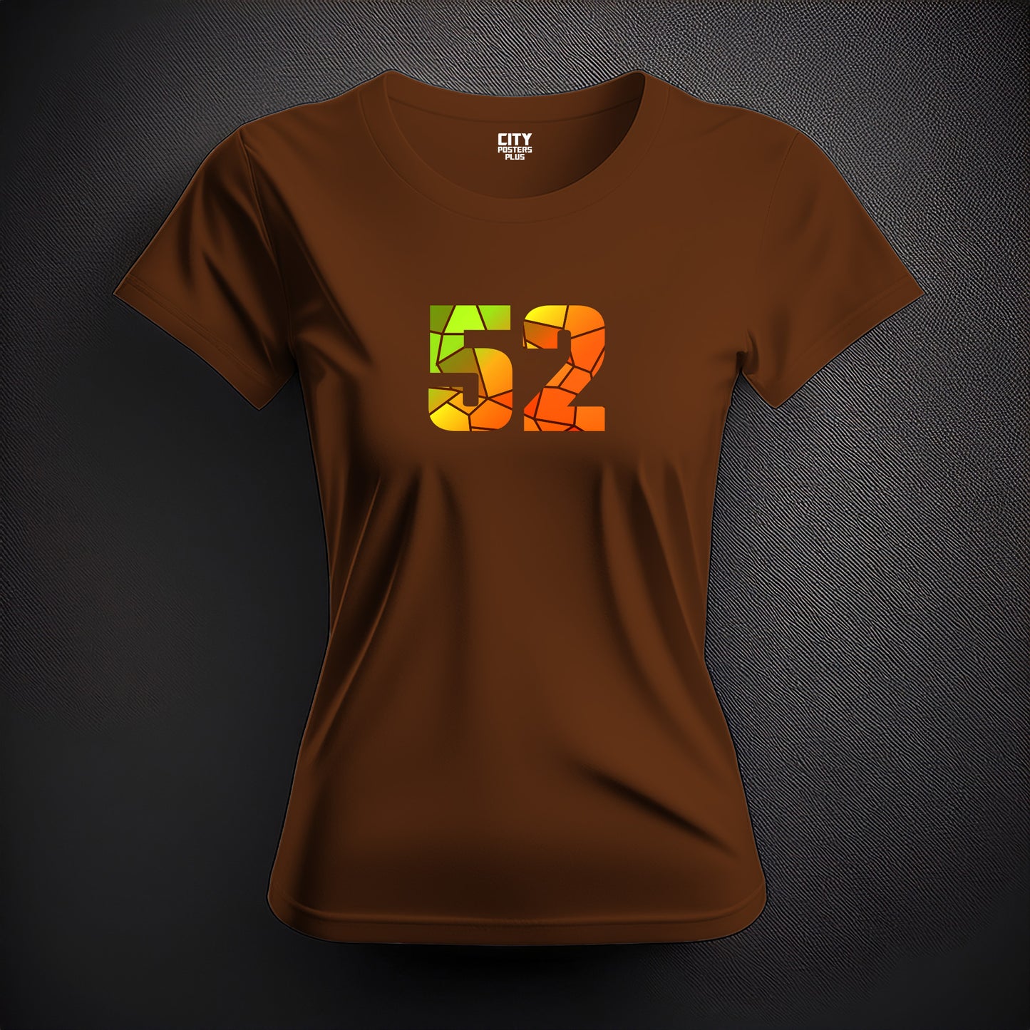 52 Number Women T-Shirt (Brown)