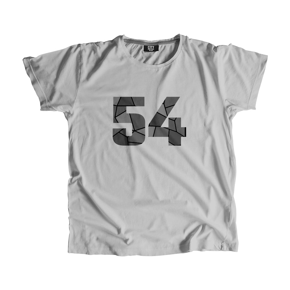 54 Number Men Unisex T-Shirt (Melange Grey)