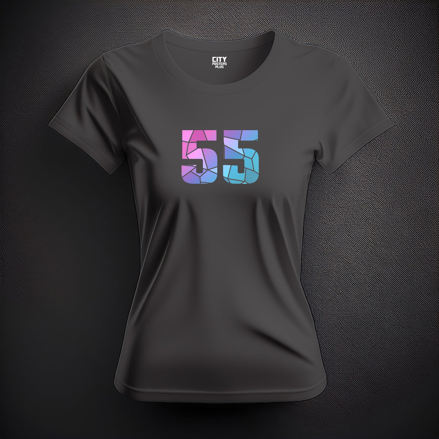 55 Number Women T-Shirt (Charcoal Grey)