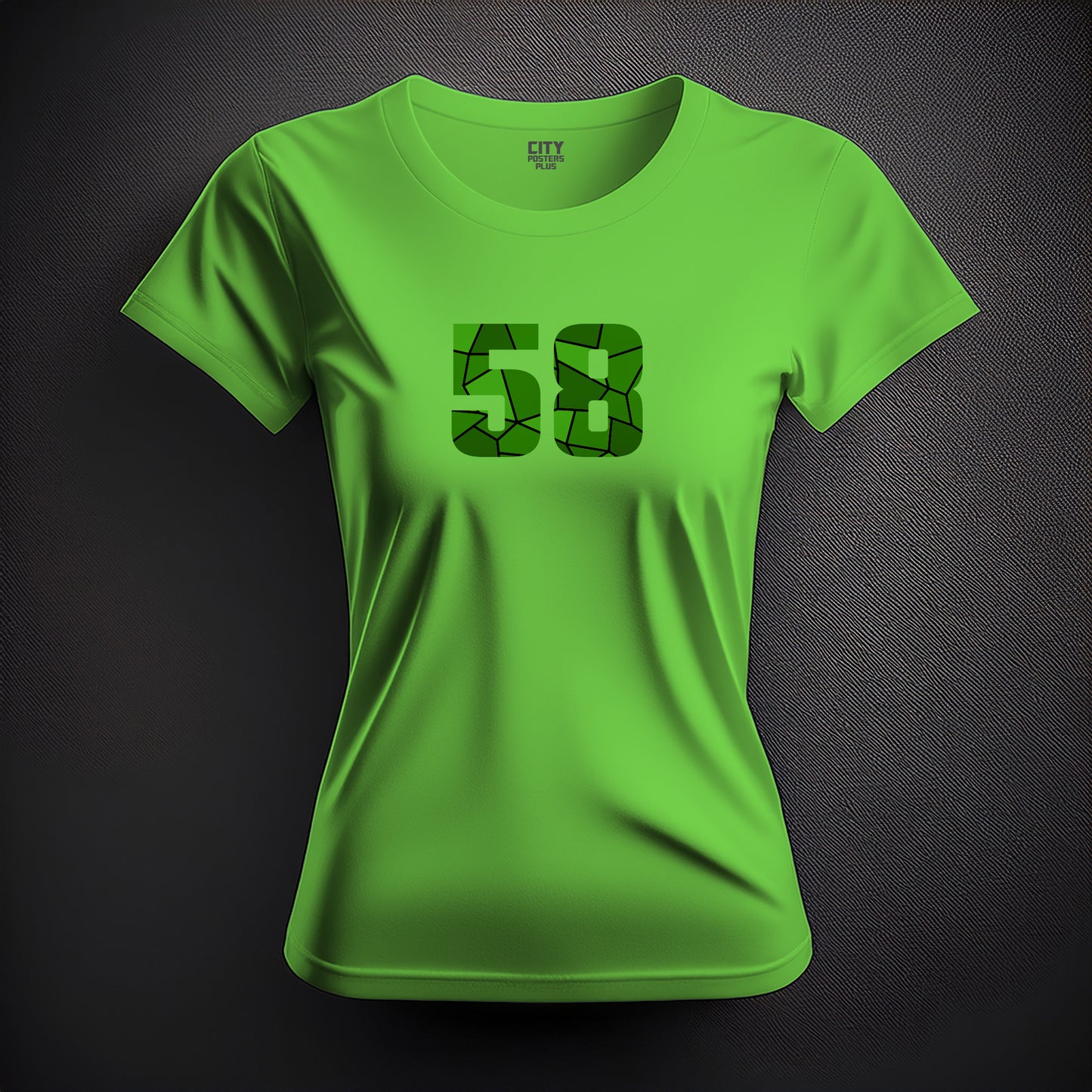 58 Number Women T-Shirt (Liril Green)