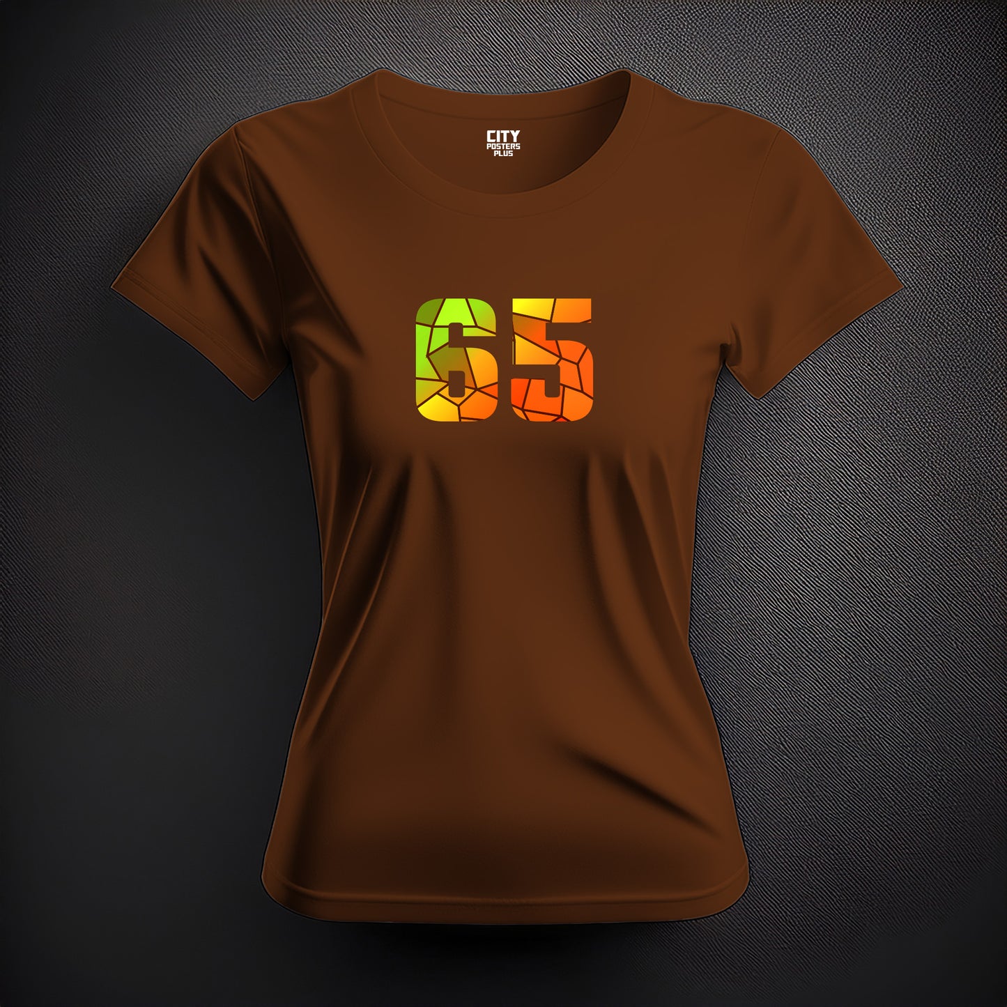 65 Number Women T-Shirt (Brown)