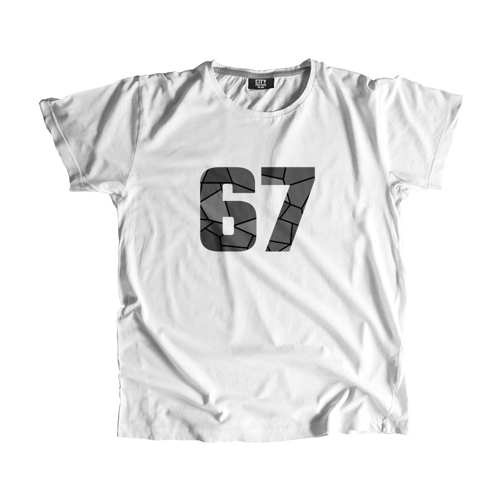 67 Number Men Unisex T-Shirt (White)
