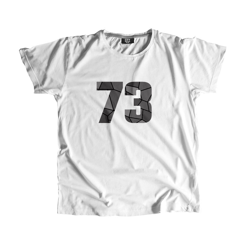 73 Number Men Unisex T-Shirt (White)