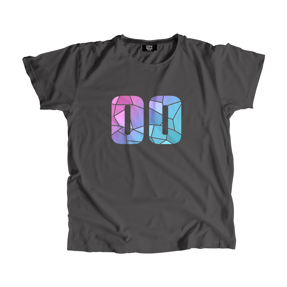 00 Number Men Unisex T-Shirt (Charcoal Grey)