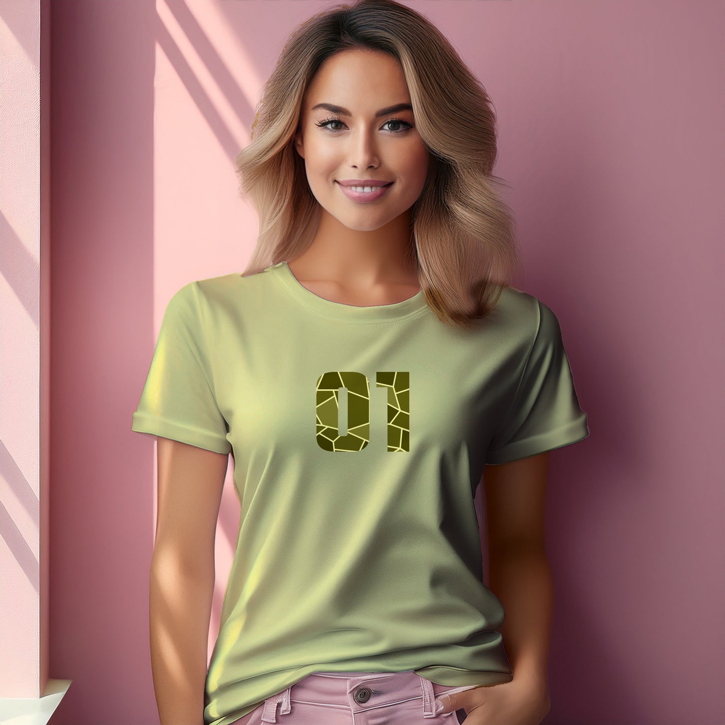 01 Number Women T-Shirt (Butter Yellow)