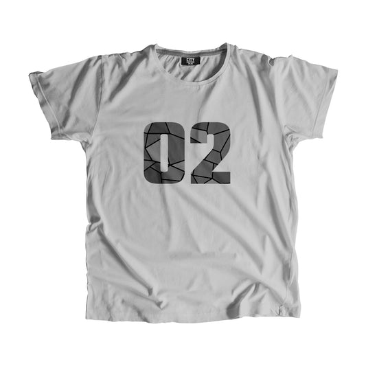 02 Number Men Unisex T-Shirt (Melange Grey)