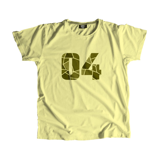 04 Number Men Unisex T-Shirt (Butter Yellow)