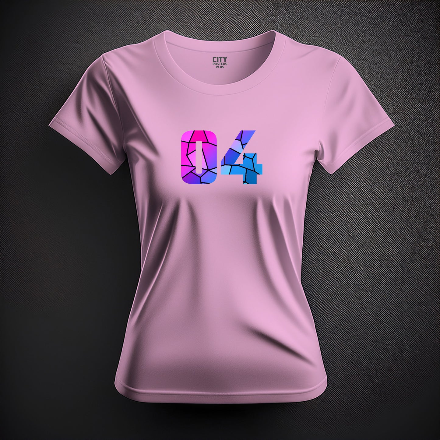 04 Number Women T-Shirt (Light Pink)