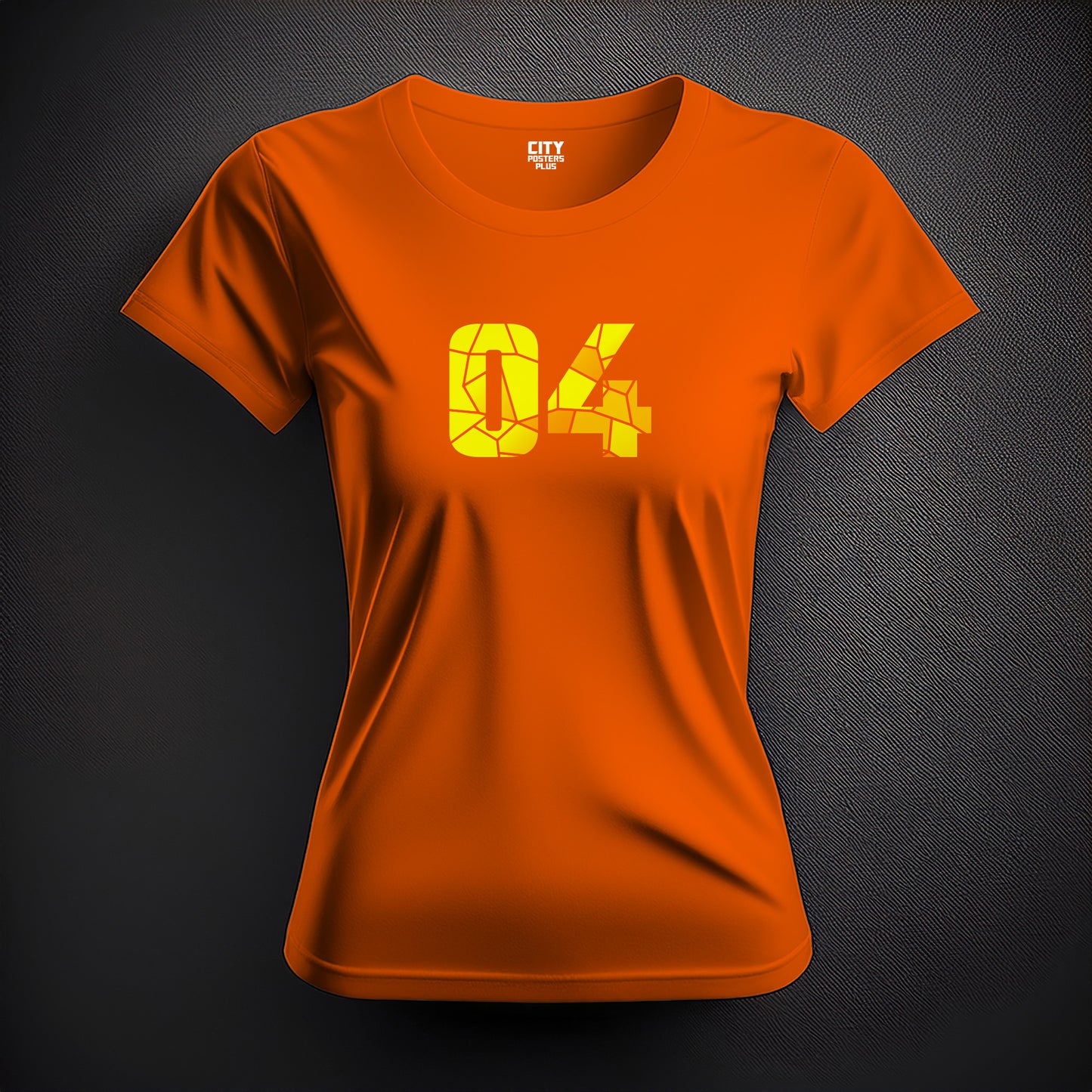 04 Number Women T-Shirt (Orange)