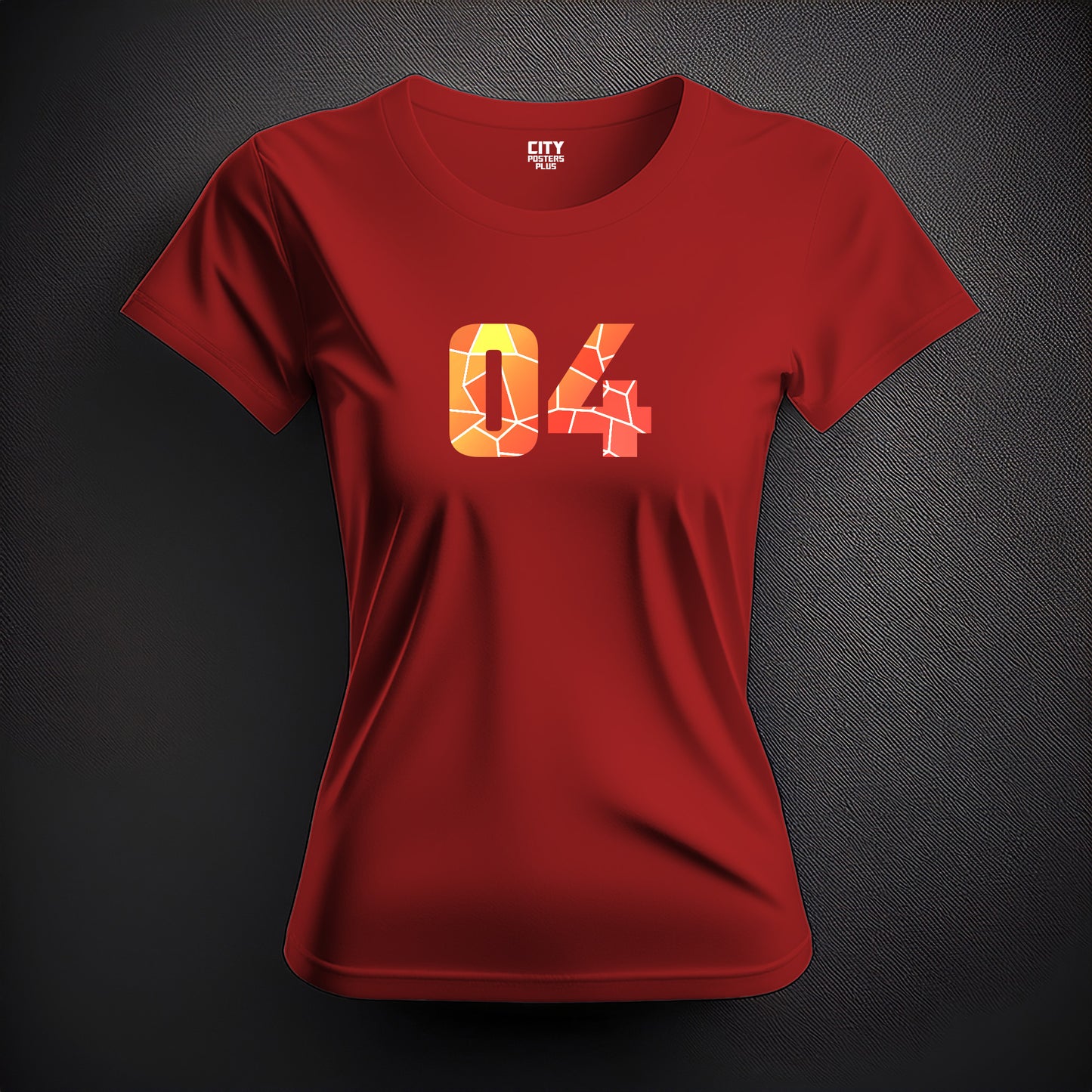 04 Number Women T-Shirt (Red)