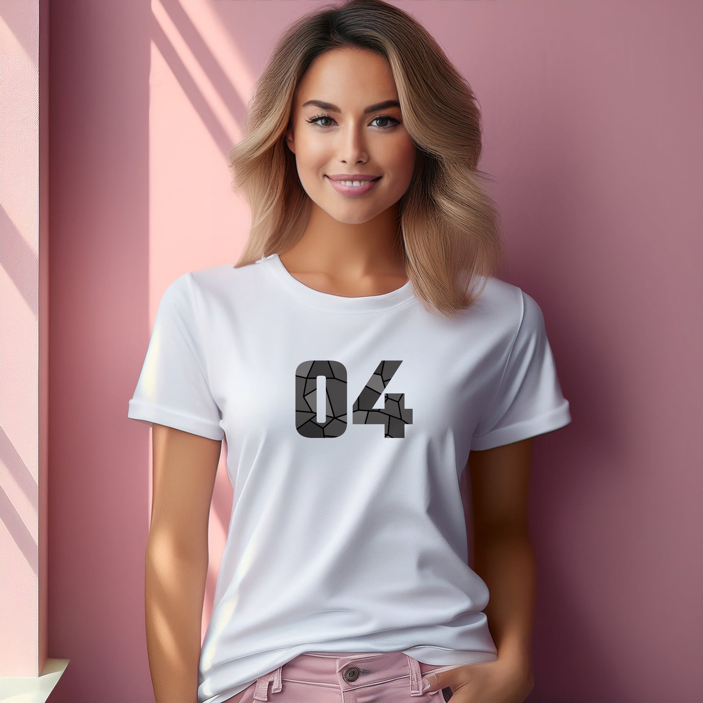 04 Number Women T-Shirt (White)