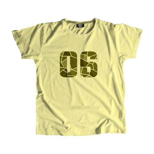 06 Number Men Unisex T-Shirt (Butter Yellow)