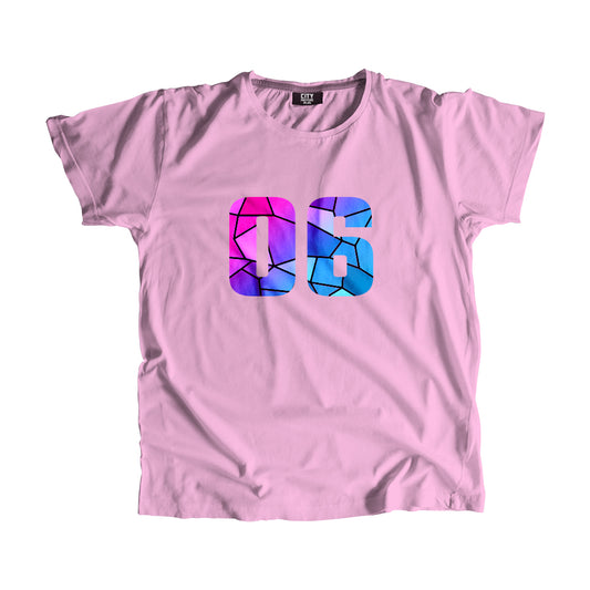 06 Number Men Unisex T-Shirt (Light Pink)
