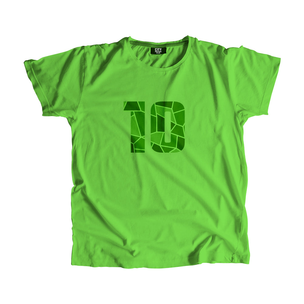 10 Number Men Unisex T-Shirt (Liril Green)