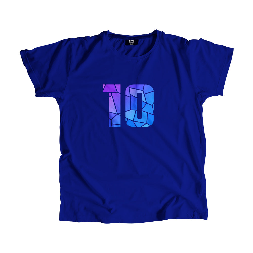 10 Number Men Unisex T-Shirt (Royal Blue)