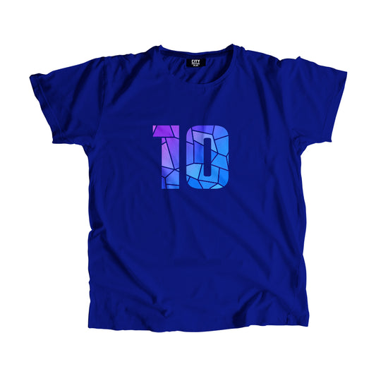 10 Number Men Unisex T-Shirt (Royal Blue)