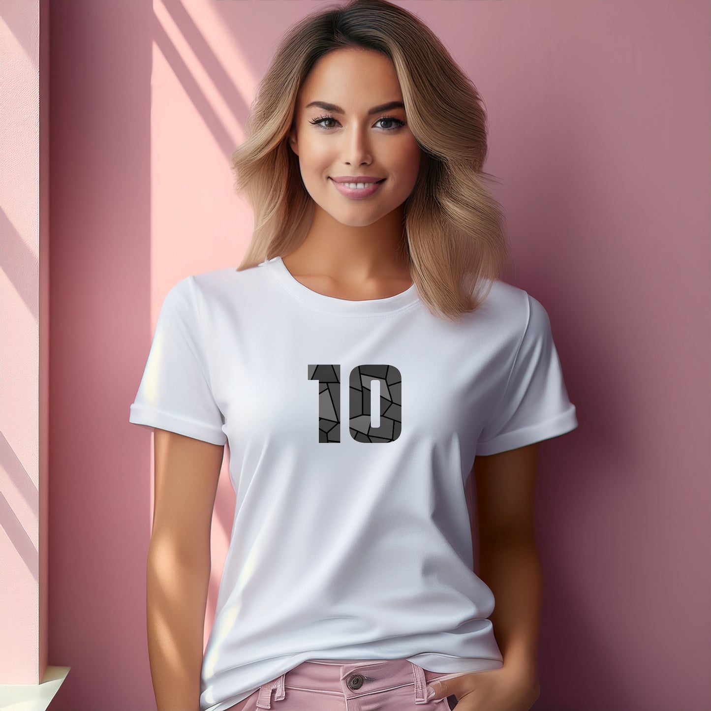 10 Number Women T-Shirt (White)