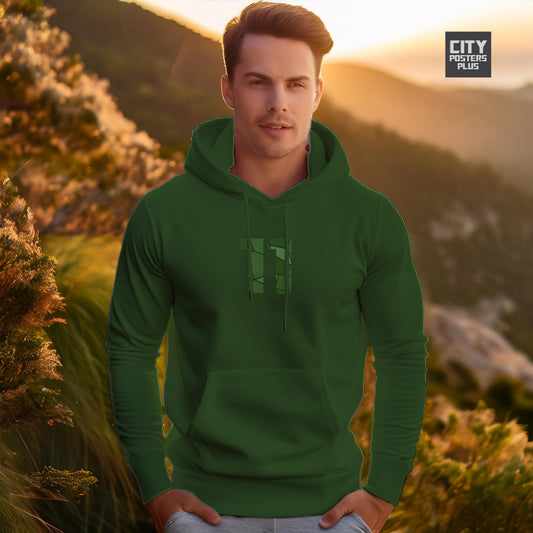 11 Number Unisex Hoodie (Olive Green)