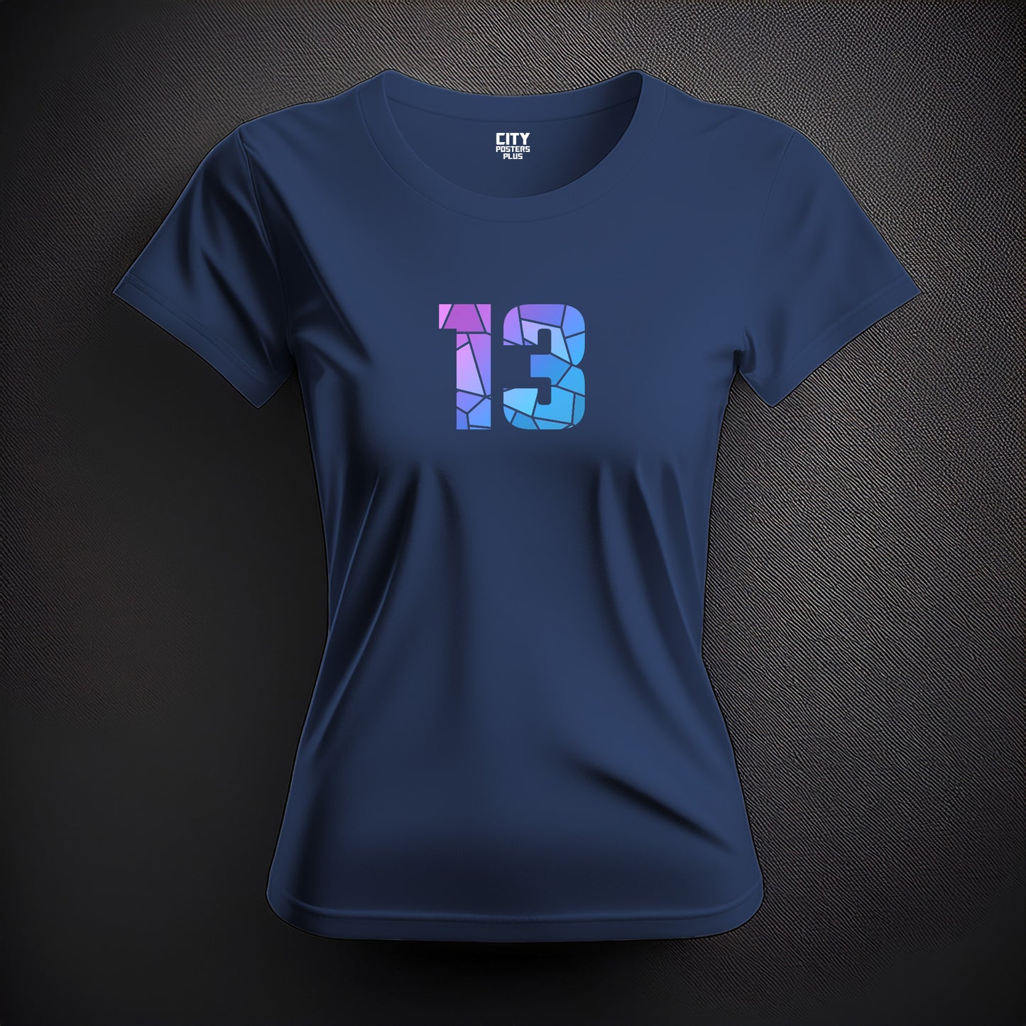 13 Number Women T-Shirt (Navy Blue)