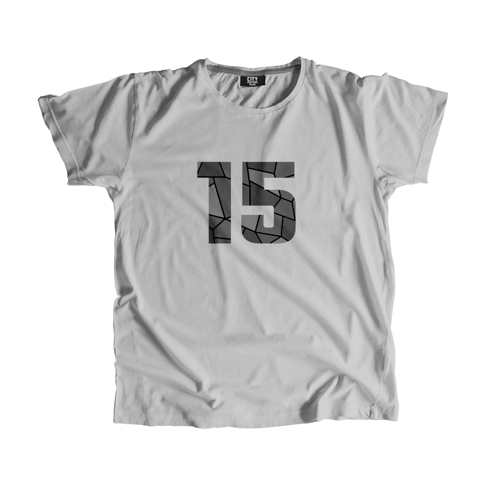 15 Number Men Unisex T-Shirt (Melange Grey)