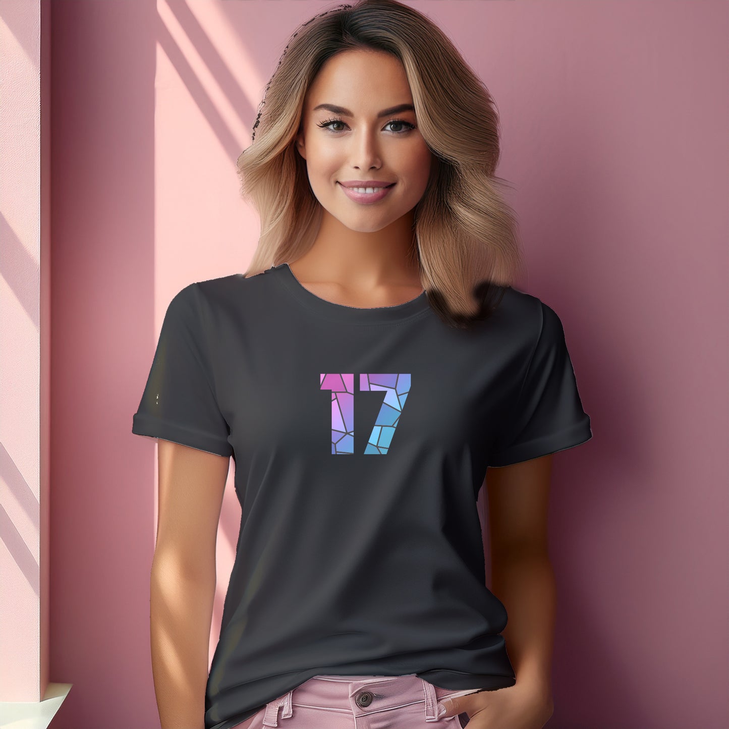 17 Number Women T-Shirt (Charcoal Grey)