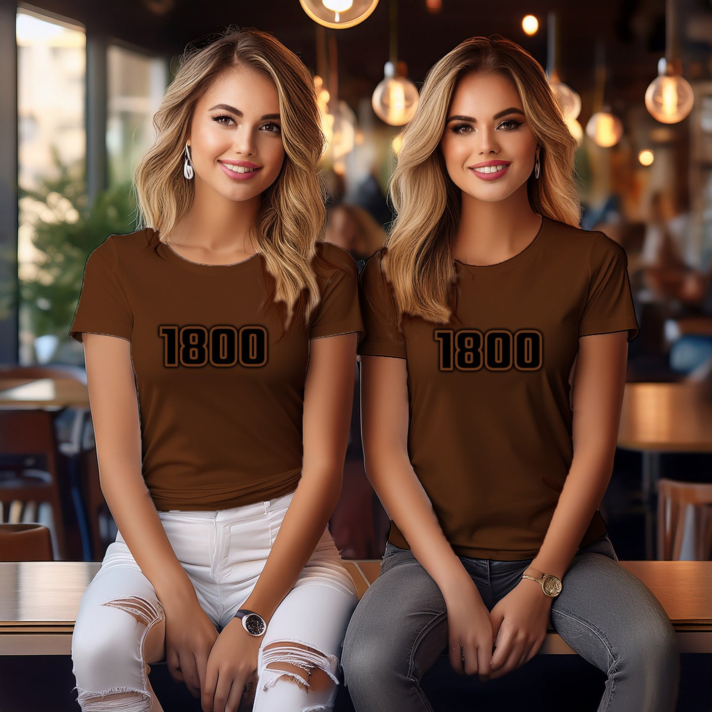 1800 Year Women T-Shirt (Brown)