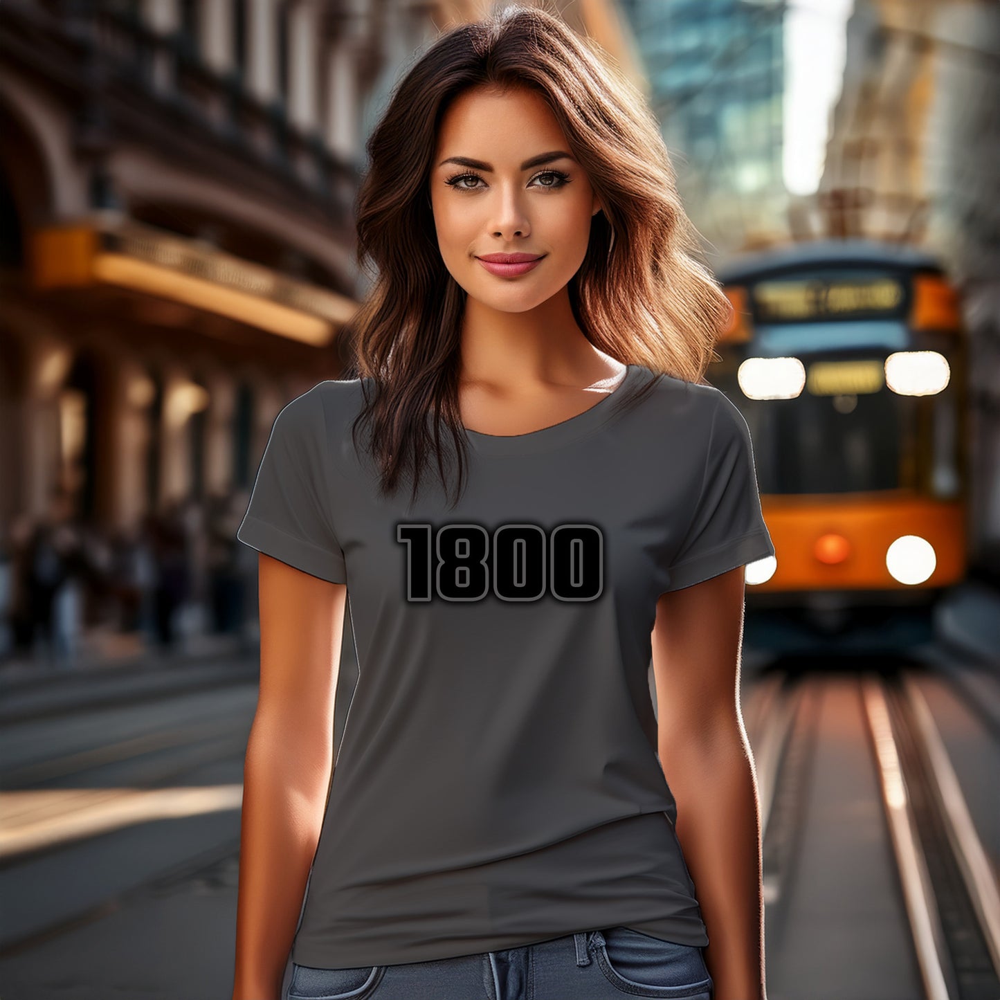 1800 Year Women T-Shirt (Charcoal Grey)