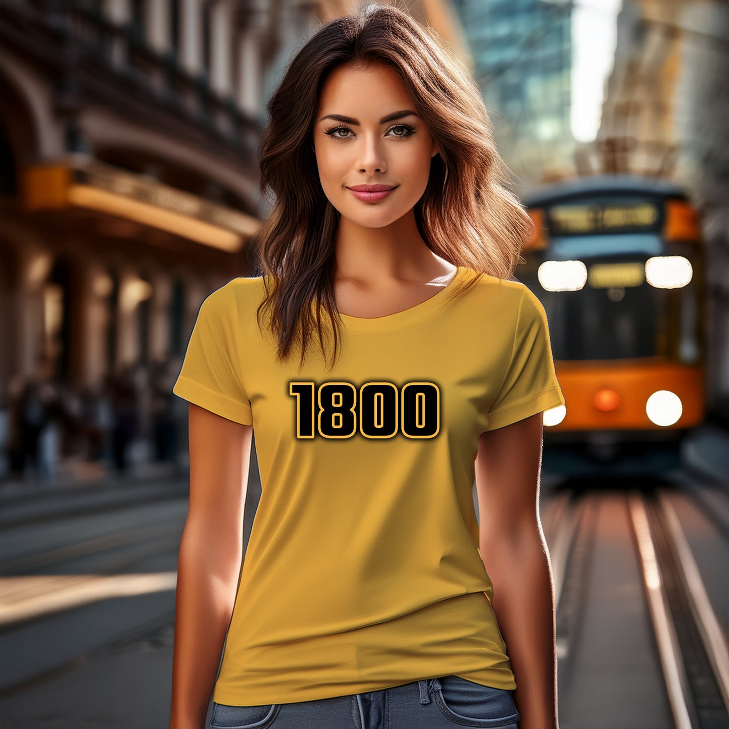 1800 Year Women T-Shirt (Golden Yellow)