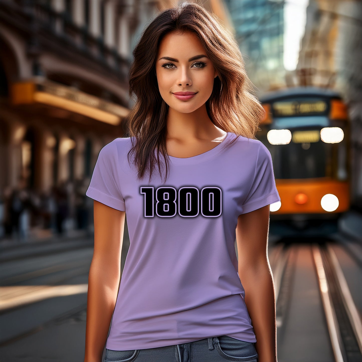 1800 Year Women T-Shirt (Iris Lavender)