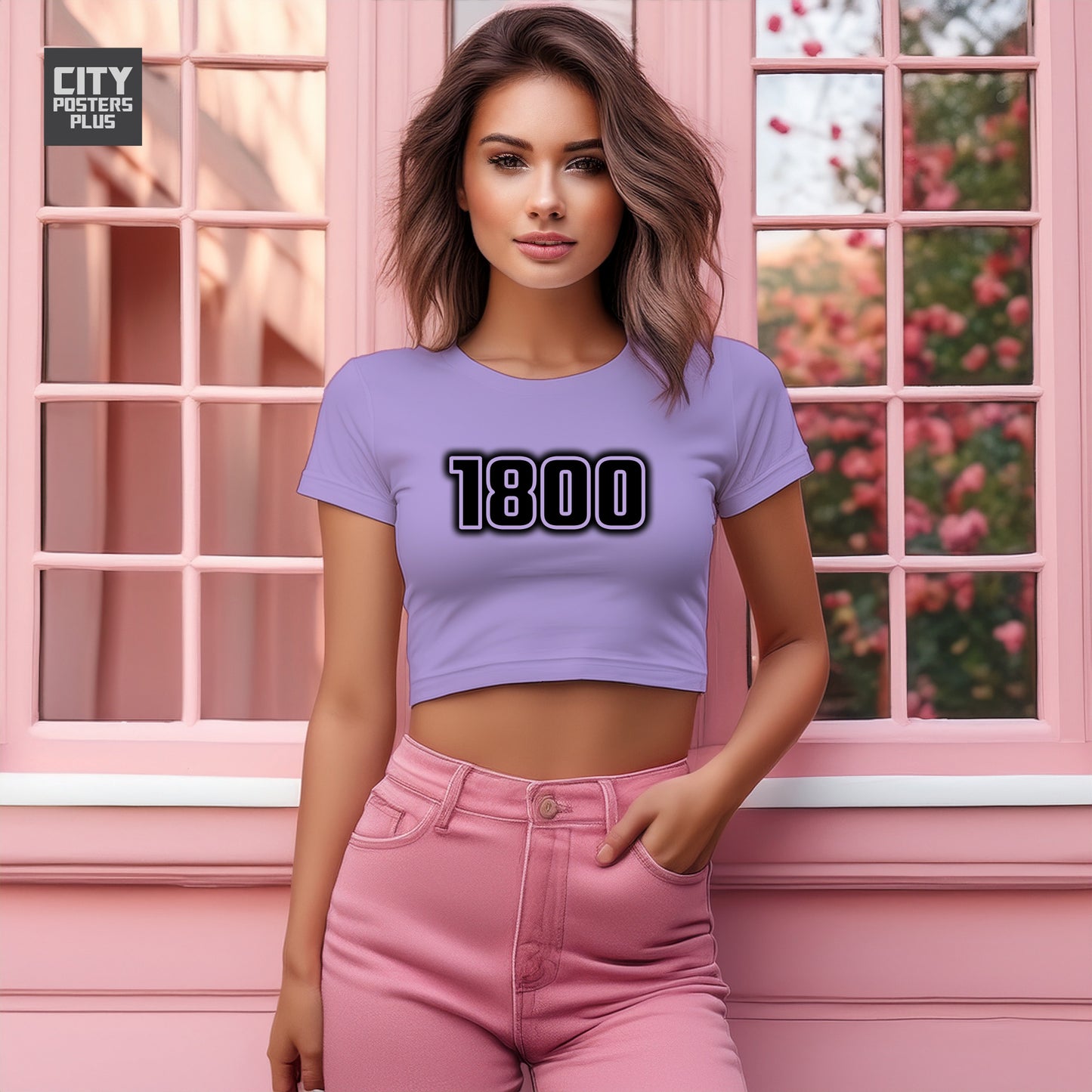 1800 Year Women Crop Top (Iris Lavender)