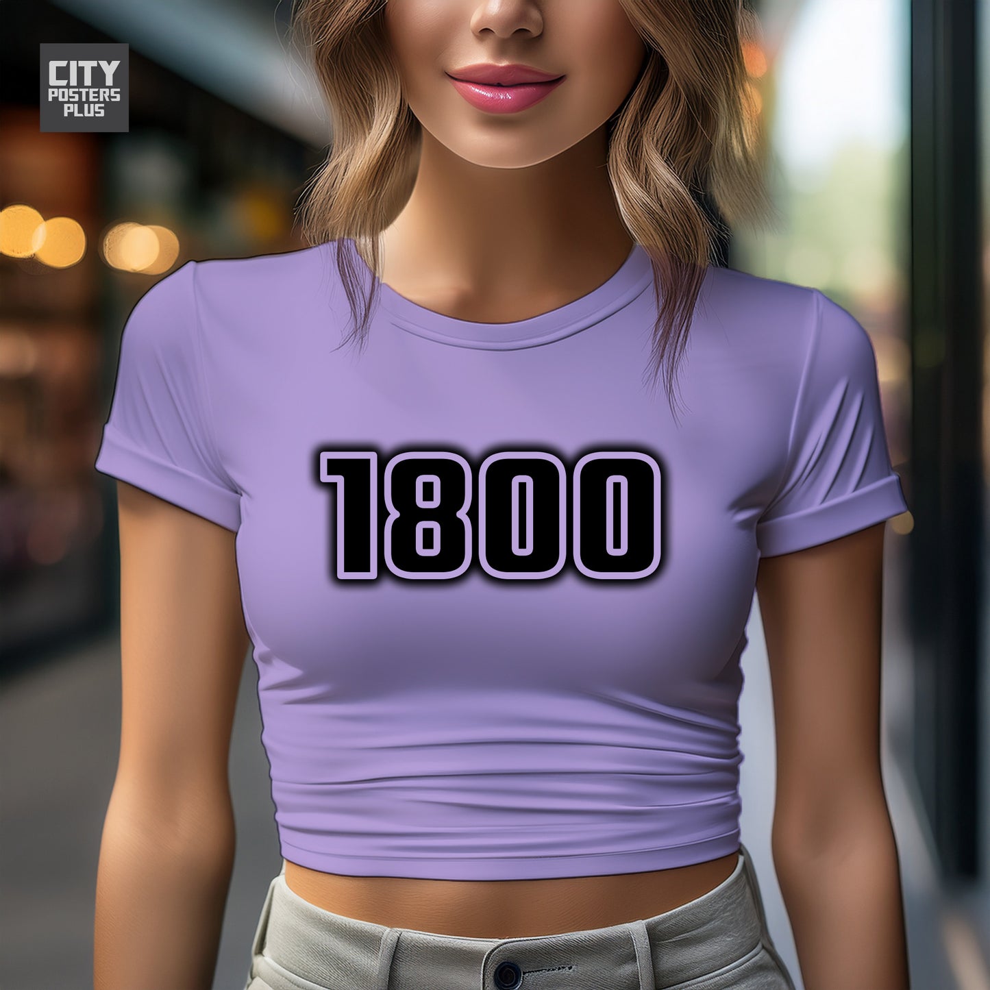 1800 Year Women Crop Top (Iris Lavender)
