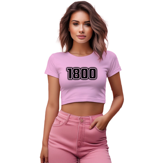 1800 Year Women Crop Top (Light Pink)