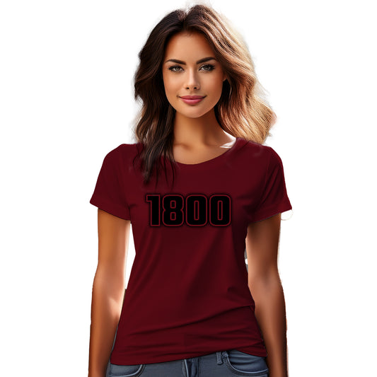 1800 Year Women T-Shirt (Maroon)